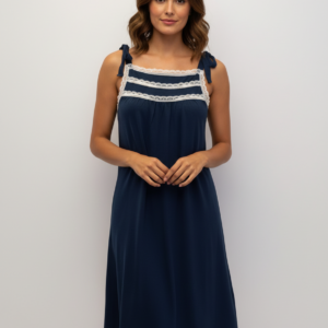 Homewear-Νυχτικό με λεπτή τιράντα SCHERZO 3681,σκούρο μπλε.