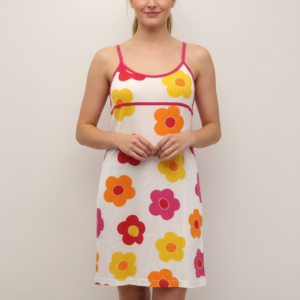 Φλοράλ Νυχτικό με λεπτή τιράντα MISS DAISY 10752.