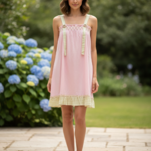 Mini Homewear με λεπτή τιράντα I n' D Fashion,CHD2,ροζ.