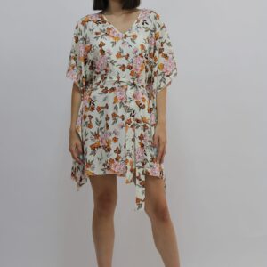 Καλοκαιρινό Φόρεμα Mini με μανίκι 3/4 BILLY'S Fashion 22025,φλοράλ.