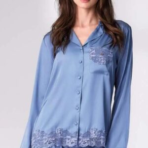 Σατέν Γυναικεία Πυζάμα με μακρύ μανίκι, LORMAR 651816-Zucchero