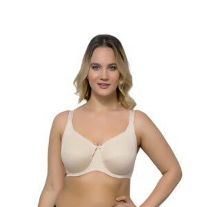 Βαμβακερό Minimizer Σουτιέν με μπανέλα MOONLIGHT Underwear 2115,μπεζ.