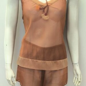 Baby-doll με λεπτή ράντα,διαφανές,MISS Daisy.