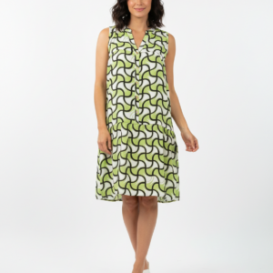 Βαμβακερό αμάνικο φόρεμα,κουμπωτό, BILLY'S Fashion 25072.