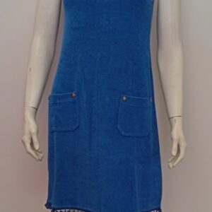 Βαμβακερό Φόρεμα Θαλάσσης πετσετέ SCHERZO Homewear 3563,μπλε.