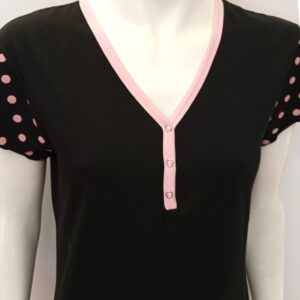 Mini Βαμβακερό Φόρεμα με κοντό μανίκι HELIOS Homewear 8487.