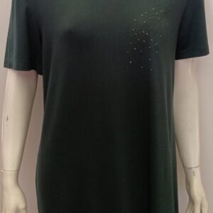 Μονόχρωμο Φόρεμα με κοντό μανίκι GIOTA Homewear 1563.