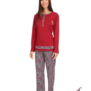 Plus Size Γυναικεία μακρυμάνικη Πυζάμα LYDIA Creations 25544-1.