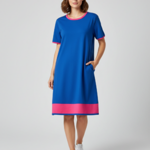 Βαμβακερό Φόρεμα με κοντό μανίκι RO-NI Homewear 411.