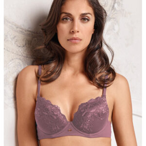Balconette Σουτιέν με μπανέλα και ελαφριά επένδυση LORMAR Saten Soft-up 011902-Malva,Cup C.