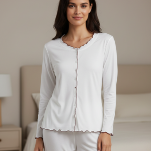 Μακρυμάνικο Γυναικείο Homewear CLAIRE Katrania 7626,γαλάζιο ανοιχτό.