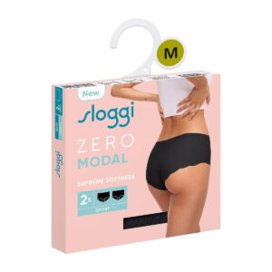Slip χωρίς ραφές SLOGGI Zero Modal 2.0 Short,2pack,10214679-0004(μαύρο).