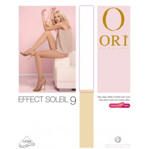 Ελαστικό καλσόν ORI Effect Soleil Invisible Sun 9den,μαύρο.