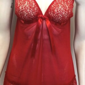 Διάφανο (see-through) Νεγκλιζέ LIDA Lingerie LD-84,κόκκινο.