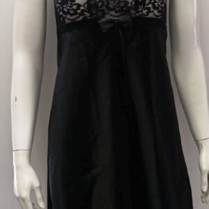 Σατέν Νεγκλιζέ με δαντέλα DYNASTY Lingerie 148,μαύρο.