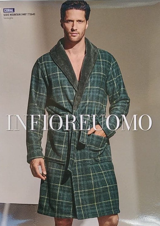 Fleece Σταυρωτή Ανδρική Ρόμπα INFIORE Uomo 773640, Mountain-Baita 2437.