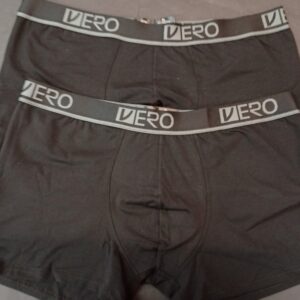 Βαμβακερό Ανδρικό Μπόξερ 2pack VERO ASLANIS 10581,μαύρο-μαύρο.