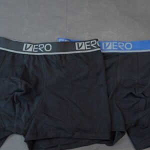 Βαμβακερό Ανδρικό Μπόξερ 2pack VERO ASLANIS 10581,μαύρο-μπλε.