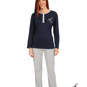 Βαμβακερή Γυναικεία Πυζάμα με πατιλέτα, LYDIA Creations 25560.