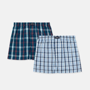 Popline Φαρδύ Ανδρικό Βαμβακερό Boxer MINERVA 23074-60, με άνοιγμα, 2τμχ.