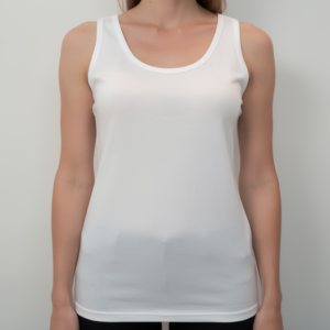 Βαμβακερή Γυναικεία Φανέλα με φαρδύ ώμο IMPOSE Moods MD 05,λευκό.