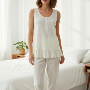 Βαμβακερό Homewear με κάπρι παντελόνι SCHERZO Homewear 1367.