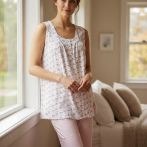 Βαμβακερό Γυναικείο Homewear με βερμούδα AMELIE Homewear 11449.