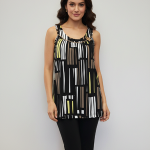 Βαμβακερό Γυναικείο Homewear με Κάπρι παντελόνι PRIMAVERA Γ 836,μαύρο.