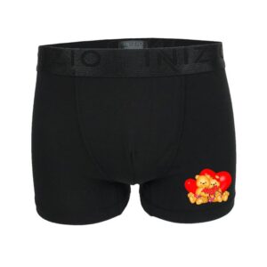 Ανδρικό Boxer INIZIO Underwear 4501-27,με εξωτερικό μεταλιζέ Λάστιχο και σχέδιο Αρκουδάκια.