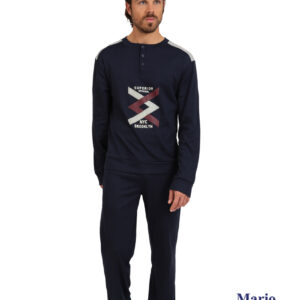 Plus Size Βαμβακερή Ανδρική Πυζάμα MARIO UOMO 25637.
