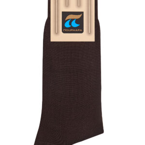 Βαμβακερή Ανδρική Κάλτσα POURNARA Socks 101,καφέ-17.