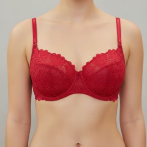 Σουτιέν με μπανέλα, χωρίς επένδυση, HELEN Lingerie 8789,κόκκινο.