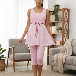 Γυναικείο Homewear με Κάπρι παντελόνι SCHERZO Homewear 3165, ροζ.