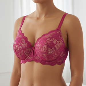 Σουτιέν με μπανέλα και επένδυση HANA Lingerie 94527,φούξια.