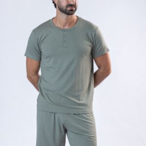 Ανδρική Πυζάμα με κοντό μανίκι και βερμούδα DIPLOMAT Homewear 8510DS.