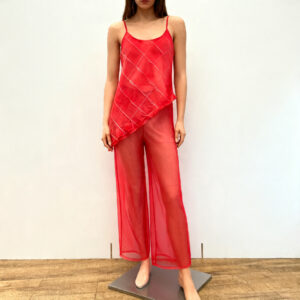 See-through Νεγκλιζέ με μακρύ παντελόνι και top με λεπτή ράντα,DYNASTY Homewear 2342.