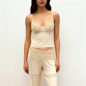 Γυναικείο Homewear με μακρύ παντελόνι και top με λεπτή ράντα BILLY'S Fashion 1165.