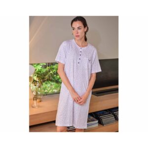 Βαμβακερό Νυχτικό με κοντό μανίκι MUSLHER Homewear 269120.