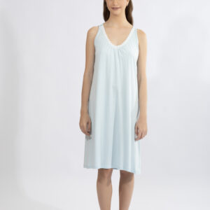 Βαμβακερό αμάνικο Νυχτικό HARMONY Homewear 310809,γαλάζιο.