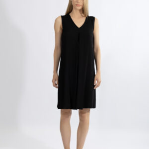 Αμάνικο Γυναικείο Φόρεμα HARMONY Homewear 510656,μαύρο.