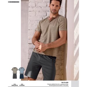 Ανδρική βαμβακερή Πυζάμα INFIORE Uomo Tight 75.4239 Sabbia.