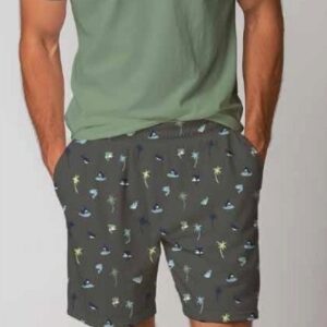 Βαμβακερή Ανδρική Πυζάμα με κοντό μανίκι CIPPI Homewear 0518,χακί.