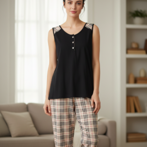 Αμάνικο Homewear με Κάπρι παντελόνι PRIMAVERA Λ 295.